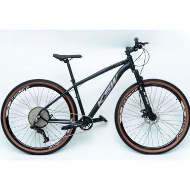 Imagem de Bicicleta Aro 29 Ksw Xlt Alumínio 12v Kit 1x12v Pedivela Single K7 11-50 Freio A Disco Mecanico - Preto-prata Tam. 17