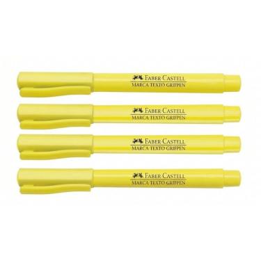 Imagem de Marca Texto Faber-Castell Amarelo Grifpen Kit c/ 4 Unidades