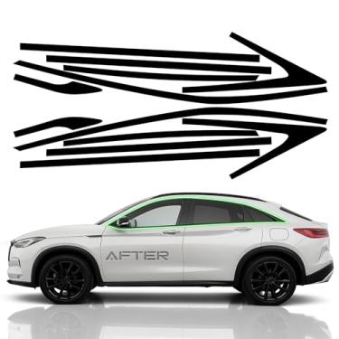 Imagem de Revestimento de vinil cromado com acabamento de janela lateral adequado para Infiniti QX55 2022 2023 2024 2025 Acessórios com kit preto brilhante de filme blackout