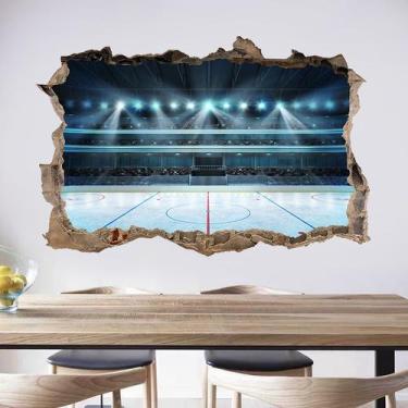 Imagem de Adesivos de parede 3D Ice Hockey Rink Sports Arena 40x60cm PVC - yiwei
