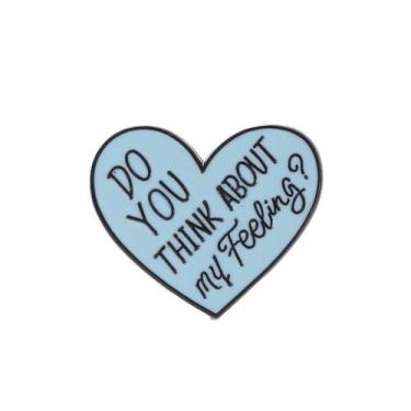 Imagem de Brooch Pins Heart Você pensa nos meus sentimentos Azul - yiweisai