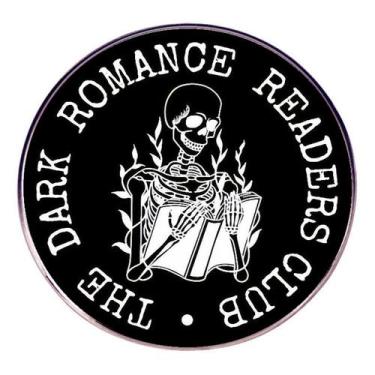 Imagem de Broche Pin Dark Romance Readers Club Skeleton Round Black - yiweisai