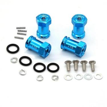 Imagem de Adaptadores de cubo de roda Metal Hex para Traxxas 1/16 Blue - Gloome 