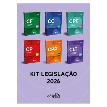 Imagem de Kit Coleção Legislação 2026 – Constituição, Código Civil, Código De Processo Civil, Código Penal, Có