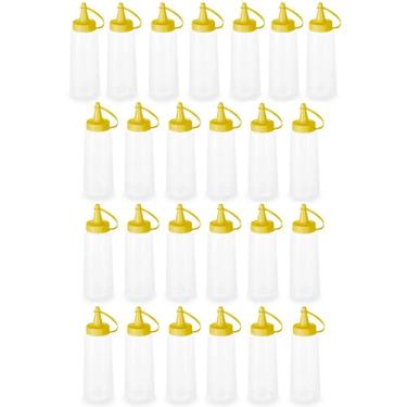Imagem de 25 Bisnagas Molhos Mostarda Ketchup Maionese 250ml Plasvale Plástica Lanchonete