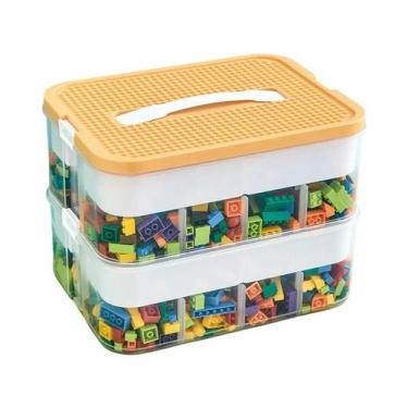 Imagem de Caixa De Armazenamento Ajustável Para Blocos De Montar Lego, Organizad