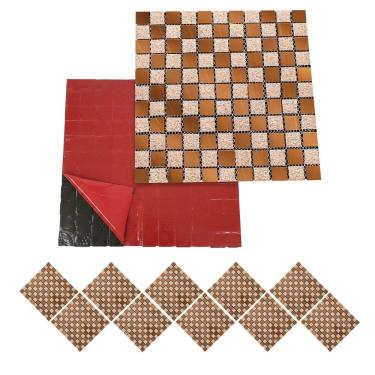 Imagem de Pastilha De Vidro Kit 10 Uni Autocolante Parede Cozinha Banheiro Decorativa Facil Aplicacao Moderna Reforma Requinte