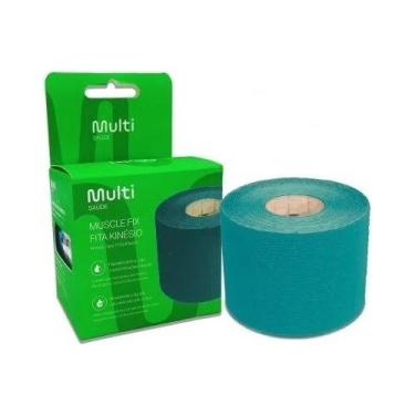 Imagem de Bandagem Funcional Elástica Fita Adesiva Muscle Fix Academia Esportes 