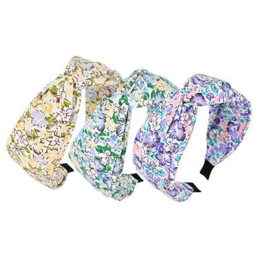 Imagem de Bandanas Yonchic Flower Print para mulheres (roxa/azul/amarela)