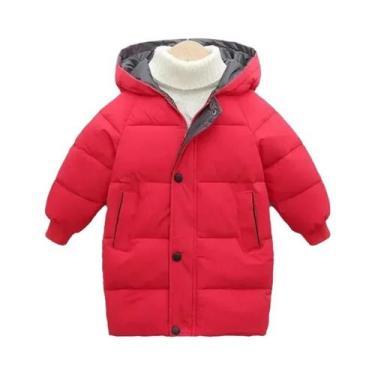 Imagem de Casaco De Inverno Para Meninos E Meninas, Parka De Algodão Acolchoada,