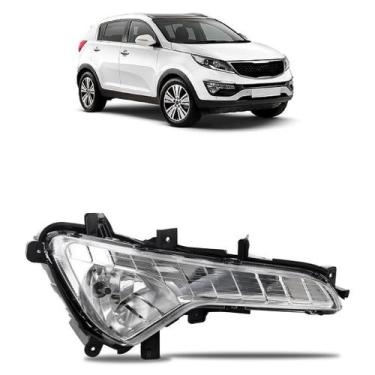 Imagem de Farol Milha Auxiliar Sportage 2015 2016 2017 Lente Lisa Acrílico - Aut