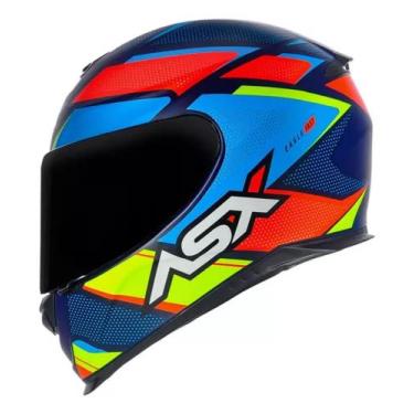 Imagem de Capacete asx eagle fast fosco azul/verm tam 60