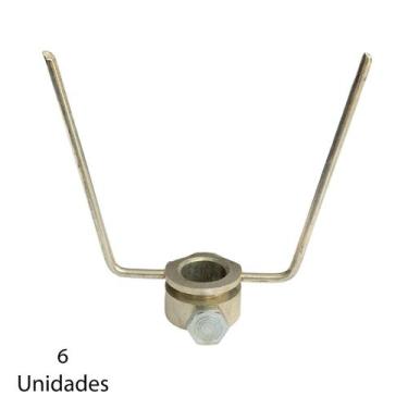 Imagem de Kit 6 Garfos P/ Maquina De Frango Frangueira Gancho Simples  - Stein 