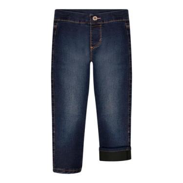 Imagem de Calça Jeans Bebê Menina Com Elastano Azul Alakazoo, 3