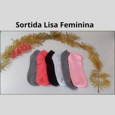 Imagem de Kit 06 Pares de Meia Soquete Feminina e Masculina Cano Curto Sortidas 