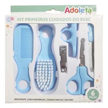 Imagem de Kit de cuidados para bebê adoleta azul - 6 peças