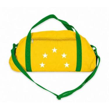 Imagem de Mochila Bolsa Unisex Copa Do Mundo Grande Azul Cor:Amarelo - Genérico,