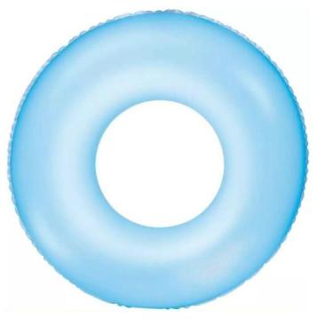 Imagem de Boia Circular de Cintura Inflável com Franja Colorida 76 cm Ø - WELLMI