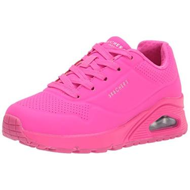 Imagem de Skechers Tênis feminino Street Uno-Night Shades, Rosa choque, 11 Little Kid