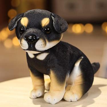 Imagem de suhang Brinquedos de Pelúcia de Simulação 18 Cm Adorável Husky Rottweiler Animal Cachorro Recheado Macio