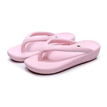Imagem de Chinelos chinelos, sandálias de praia masculinas e femininas de verão, sapatos de casal abertos e antiderrapantes-Cor de rosa_S (35/36)