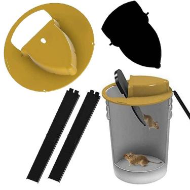 Imagem de Armadilha Ratoeira Pega Rato Balde Reutilizavel Ratazana Camundongo
