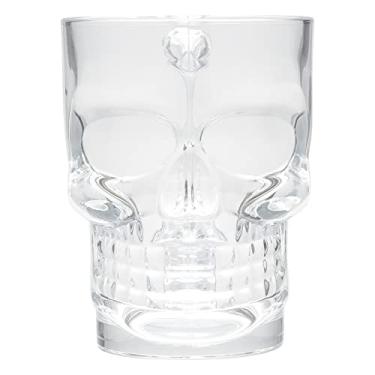 Imagem de Mimo Style Caneca Para Chopp Formato de Caveira, Feita de Vidro Com Capacidade Para 510ml, Serve Para Todos os Tipos de Bebidas Como Suco, Água, Refrigerante e Cerveja, Resistente e Elegante