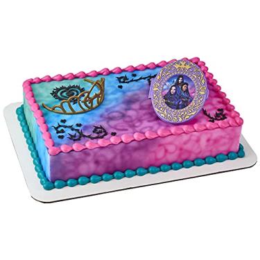 Imagem de DecoSet® Descendants 3 Good 2 B Bad Cake Topper, 2-Pc Descendant Decorations Set with Golden Tiara and Oversized Locket