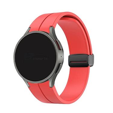 Imagem de Pulseira Silicone Fecho Magnetico Preto LTIMPORTS, compativel com Galaxy Watch 6 - Galaxy Watch 6 Classic - Galaxy Watch 5 - Galaxy Watch 5 Pro - Galaxy Watch 4 - Galaxy Watch 4 Classic (Vermelho)