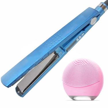 Imagem de Kit 1 Prancha Nanotitanium + 1 Esponja Facial Rosa Bebê Nº23