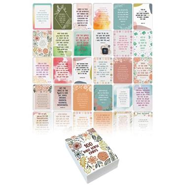 Imagem de 100 cartas de incentivo de versículos da Bíblia, antigo e novo testamento, 100 , por Better Office Products, deck de carta de afirmação de motivação de inspiração, 6,3 cm x 8,9 cm (tamanho da carta de baralho)