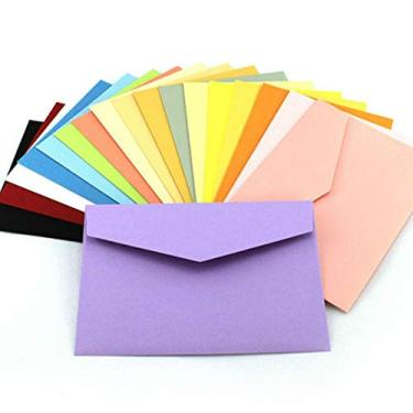 Imagem de AKOAK Pacote com 60 envelopes coloridos em branco, envelopes para cartões de banco, mini envelopes para cartão de , suprimentos para festa de aniversário
