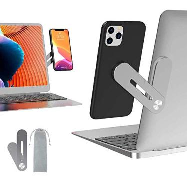 Imagem de Precision Print Labs Suporte magnético para celular e monitor com clipe lateral, suporte de extensão de computador ajustável para iPhones e smartphones