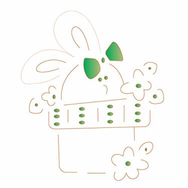 Imagem de Stencil de Acetato para Pintura OPA Simples 10 x 10 cm - 1297 Coelho na Cesta