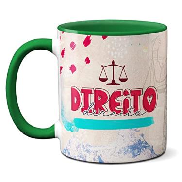 Imagem de Caneca Direito Advocacia Se Vai Fazer Então Faz Direito (Verde)