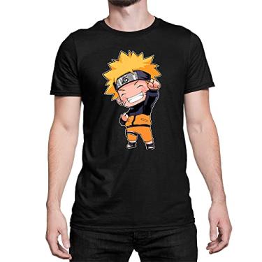 Imagem de Camiseta Naruto Personagem Cute Fofo Pequeno Kid Algodão Cor:Preto;Tamanho:P