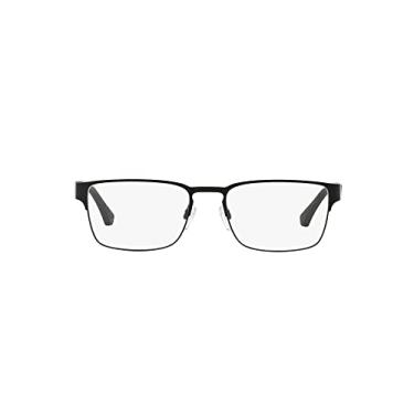 Imagem de Emporio Armani Óculos de sol masculinos quadrados EA1027, preto fosco, lentes demo, 55 mm, Preto fosco, lentes de demonstração, 55 mm
