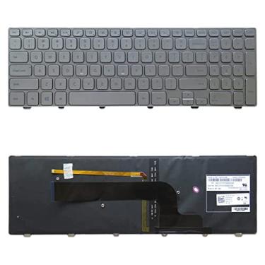 Imagem de Yuchao Teclados de substituição Teclado da versão dos EUA com luz de fundo do teclado para Dell Inspiron 15 7000 Series 7537 P36F Acessórios para computador