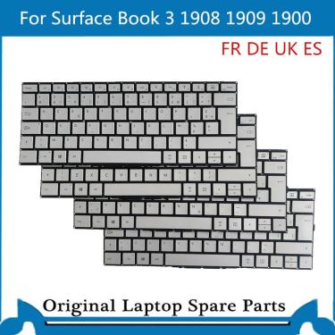 Imagem de Teclado original para Microsoft Surface Livro 3 1900 1908 1909 13  5 polegadas UK DE FR AZERTY ES