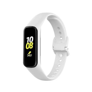 Imagem de Pulseira Silicone de Reposição Compatível com Samsung Galaxy Fit 2 Pinos Reforçados (Branco)