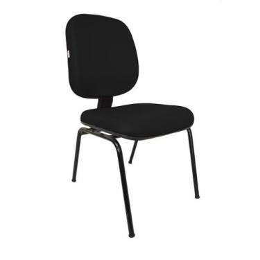 Imagem de Cadeira Fixa Diretor Fire sem Braço - Maiart, Preto, Couro Sintetico C