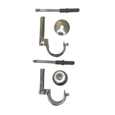 Imagem de KIT 2 Suporte Simples de Teto para Varão de Cortina 28mm - ART DECORAR