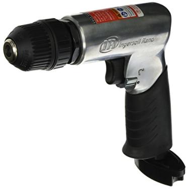 Imagem de Ingersoll Rand Mandril sem chave da série 7811G Edge de 9,5 mm, 1700 RPM, disparador de velocidade variável, controles de avanço e verso, escape do cabo, aderência confortável, prata