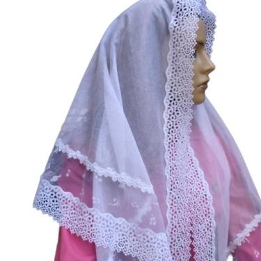 Imagem de VÉU CCB  poá notas musicais - Quadrado ou Redondo - - Padrao, BABY ATÉ