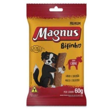 Imagem de 3UN Bifinho para Cães Magnus Sabor Carne 60gr - Petisco para Cães Magn