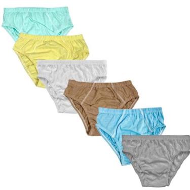 Imagem de Kit 12 Cueca Slip Infantil 100 Algodão Menino - Capeh Underwear, G