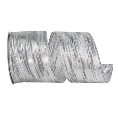 Imagem de Reliant Ribbon Fita de borda metálica com fio de casca de bétula, branca/prata