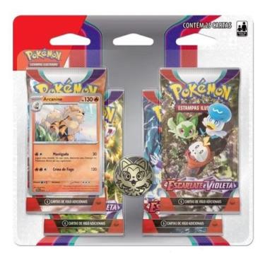 Imagem de Pokémon Blister Quádruplo Arcanine Escarlate e Violeta 25 Cartas - Cop