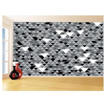 Imagem de Papel De Parede Geométrico Triângulos Abstrato 3,5M Gmt52 - Você Decor