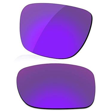Imagem de LenzReborn Lente polarizada de substituição para óculos de sol Oakley Fuel Cell OO9096 - violeta uva - espelhado polarizado